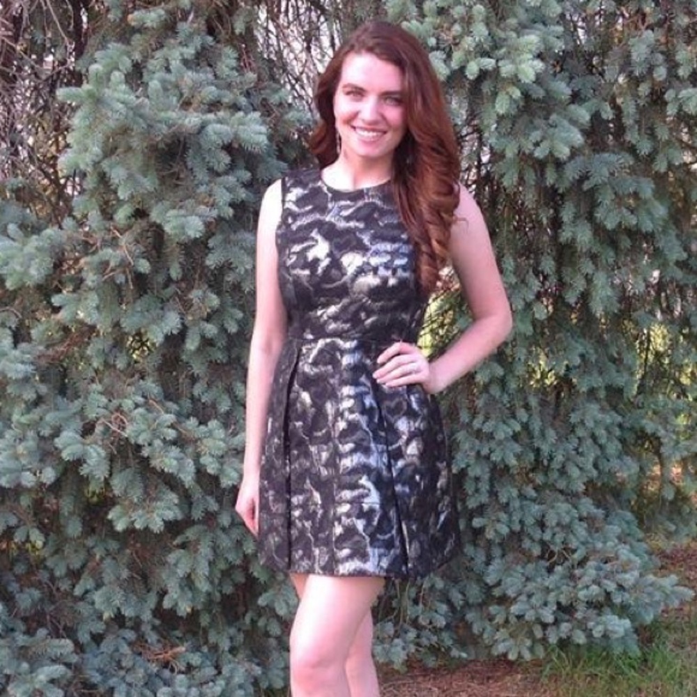 Black and Silver Sparkly Short Dress Night to Day Cocktail Graduation Gala